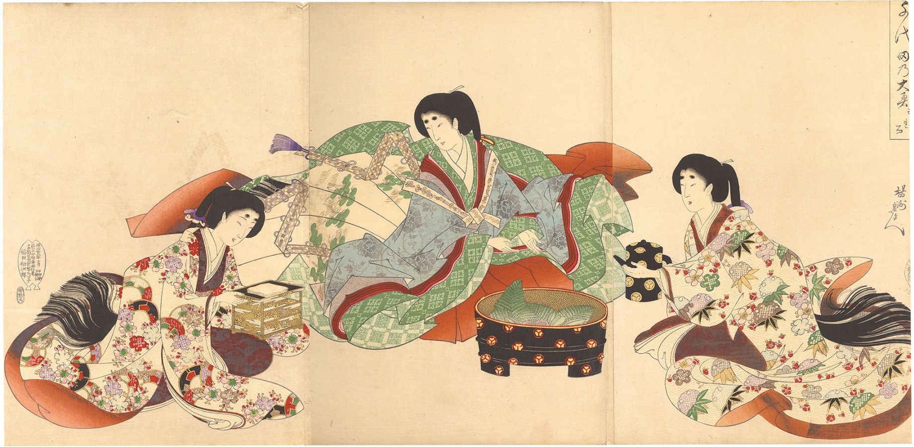 Chikanobu “Chiyoda Inner Palace / Osazare-ishi Ceremony”／