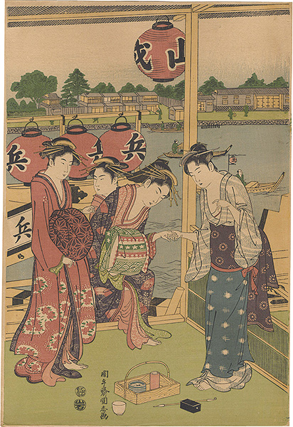 Angyusai  Enshi “Enjoying the Evening Cool on the Banks of the Sumida River 【Reproduction】”／