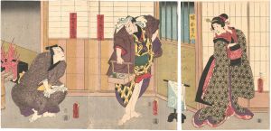 Toyokuni III/Kabuki Play: Date Moyo Somete Kisaragi[晴模様染衣更着]