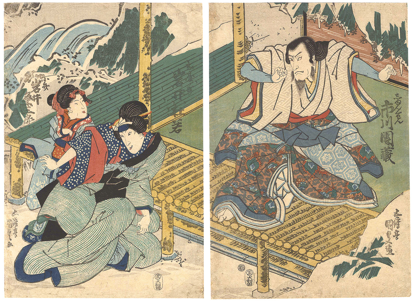 Kunisada I “Kabuki Play: Hime Komatsu Nenohi Asobi”／