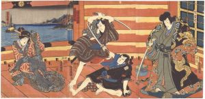 <strong>Toyokuni III</strong><br>Kabuki Play: Jiraiya Goketsu M......