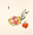 <strong>Tokuriki Tomikichiro</strong><br>pomegranates (tentative title)