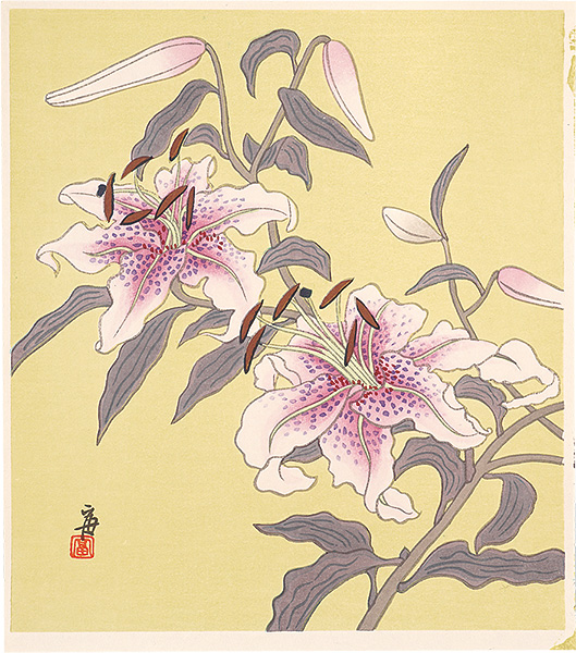 Tokuriki Tomikichiro “Lilies (tentative title)”／