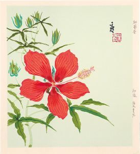 徳力富吉郎｢紅蜀葵（仮題）｣