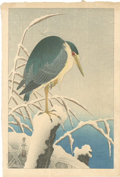 Ohara Koson (Shoson) “Gray Heron”／