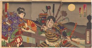 Kunichika/Kabuki Play: Gojo no Hashi Hayase no Tsukikage[五條橋早瀬月影]