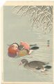 <strong>Ohara Koson (Shoson)</strong><br>Mandarin Ducks in Snow