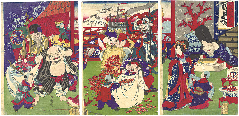 Chikanobu “Treasure House of the Seven Gods of Good Fortune”／