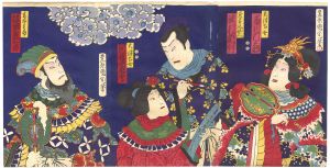 Kunichika/Scene from a Kabuki Play[芝居絵]