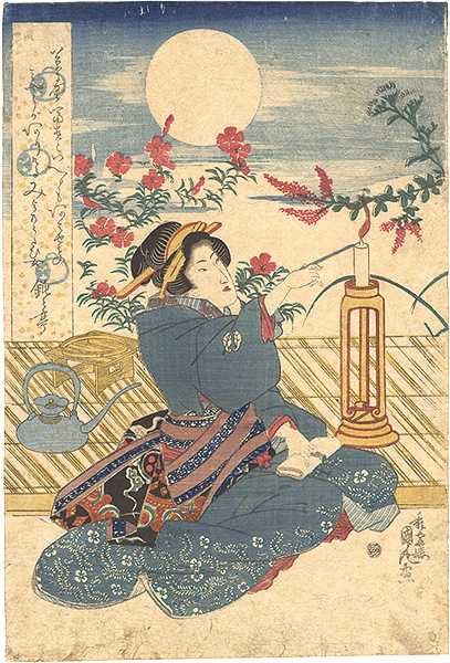 Kunimaru “Beauty on Veranda, Under Full Moon (tentative title)”／