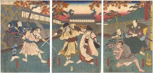 Toyokuni III/Vengeance at the Grave of Uguisu[鶯塚仇討之図]