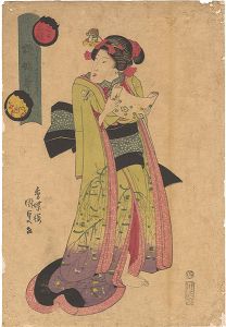 Kunisada I/Seventy-two Seasons / When Peach Blossoms Begin to Bloom[七十二候　桃始華]