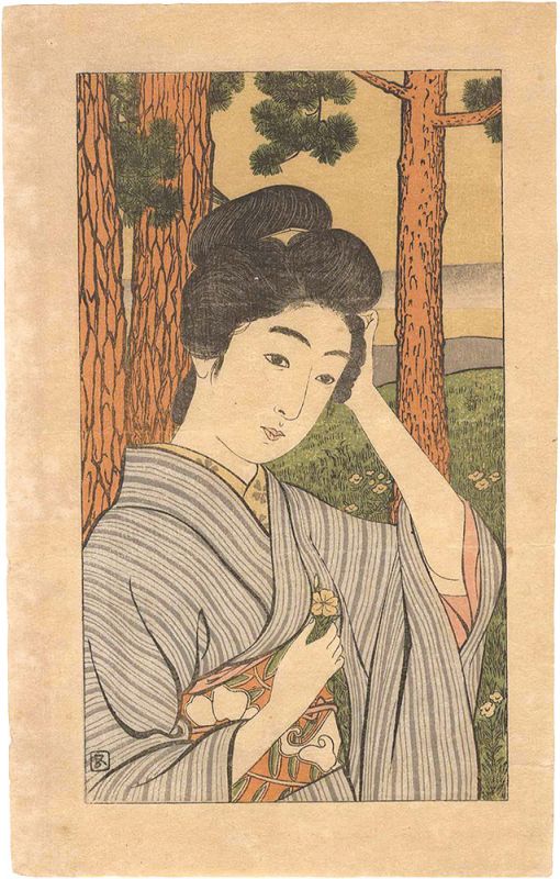 Hashiguchi Goyo “A Flower for the Hair”／