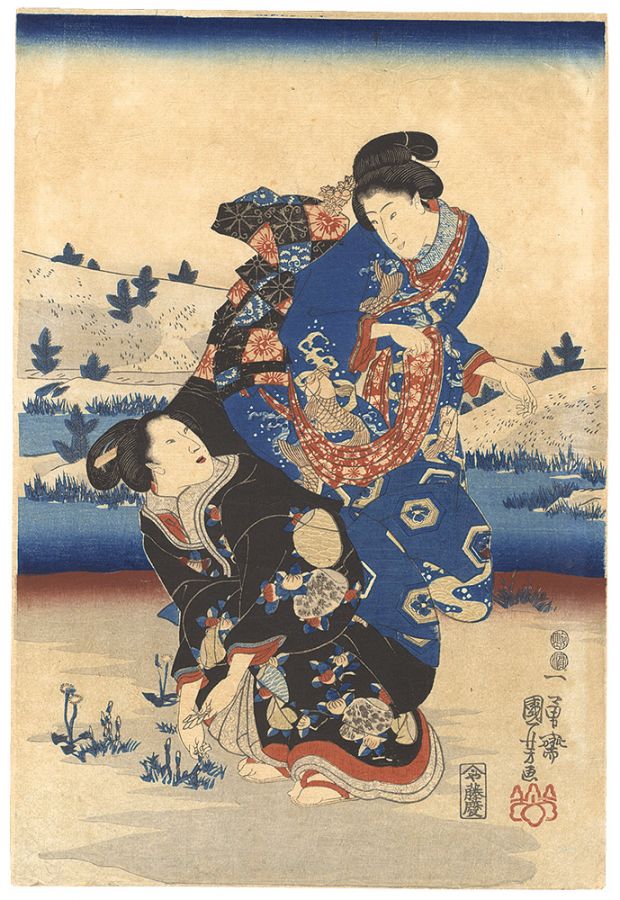 Kuniyoshi “Two Beauties”／