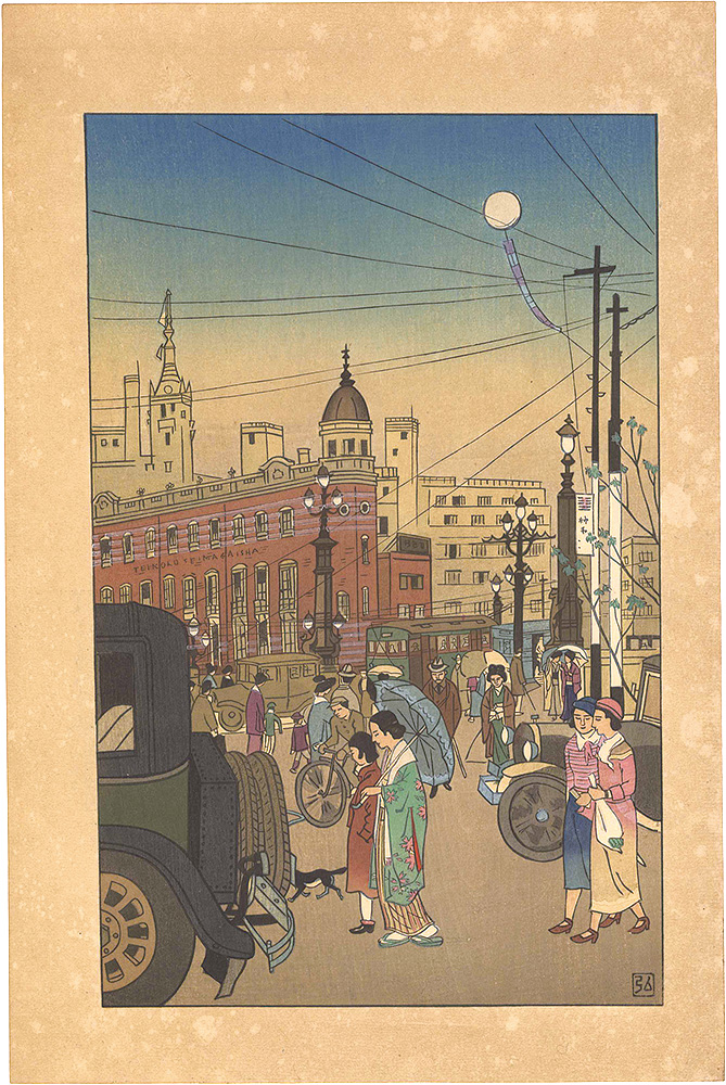 Nakazawa Hiromitsu “Nihonbashi in Early Spring”／