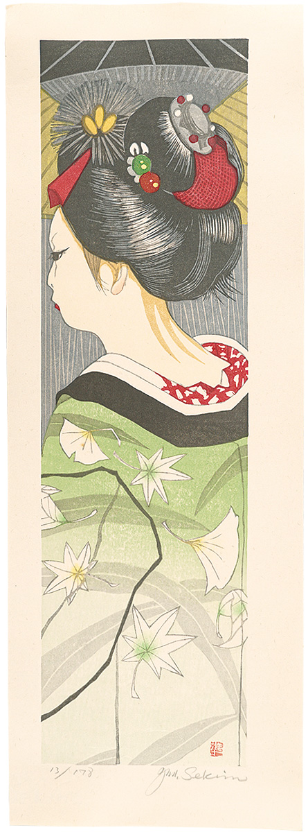 Sekino Junichiro “The twelve months of Maiko / Autumn rain”／