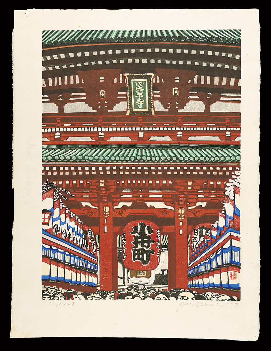 Sekino Junichiro “Oku-no-hosomichi prints：Asakusa Sensoji”／