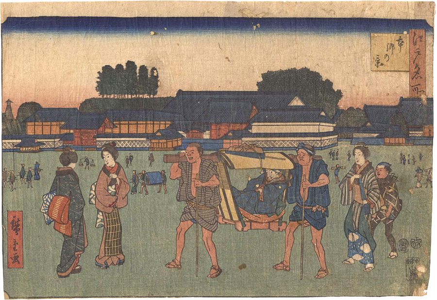 Hiroshige I “Famous Places in Edo / View of the Hongo District”／