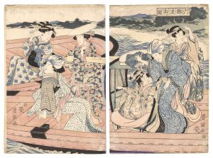 Toyokuni III/The Rokugo Ferry[六郷渡舟図]