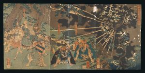 Yoshikazu/Dragon Appears during Minamoto Mitsunaka's Visit to Sumiyoshi Shrine[源満仲住吉参籠蒙示現]