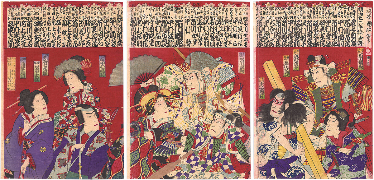 Kunimasa IV “Kabuki Actors' Salary Ranking of Meiji 22”／