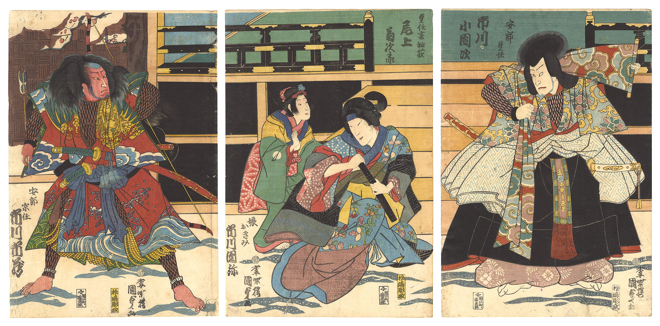 Kunisada II “Kabuki Play: Oshu Adachi-ga-hara”／