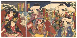 Kunisada II/Kabuki Play: Shinnen Taimen Sakazuki[新年対面盃]