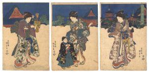 <strong>Kunisada I</strong><br>Kinryuzan Temple at Asakusa