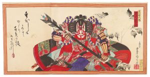 Kunichika/Kabuki Play: Konbyaku-ron Oriwake Hakata[黒白論織分博多]