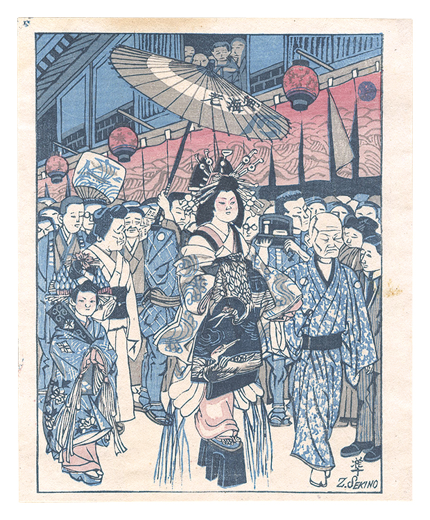 高級感 日本民俗図譜』前川千帆「京都祇園祭」Gion-matsuri｜美術品 版画