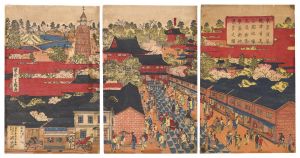 重清｢東京浅草観世音並ニ公園地煉瓦屋新築繁盛新地遠景之図｣