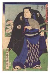 Kuniteru II/Assorted Place Names in the Eastern Capital / Ueno: Sumo Wrestler Banjaku Rikikatsu from Tsu[東都地名づくし　上野　津 盤石力勝]