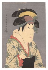 Sharaku/Actor Segawa Kikunojo III as Oshizu, Wife of Tanabe Bunzo 【Reproduction】[三世瀬川菊之丞の田辺文蔵妻おしづ【復刻版】]