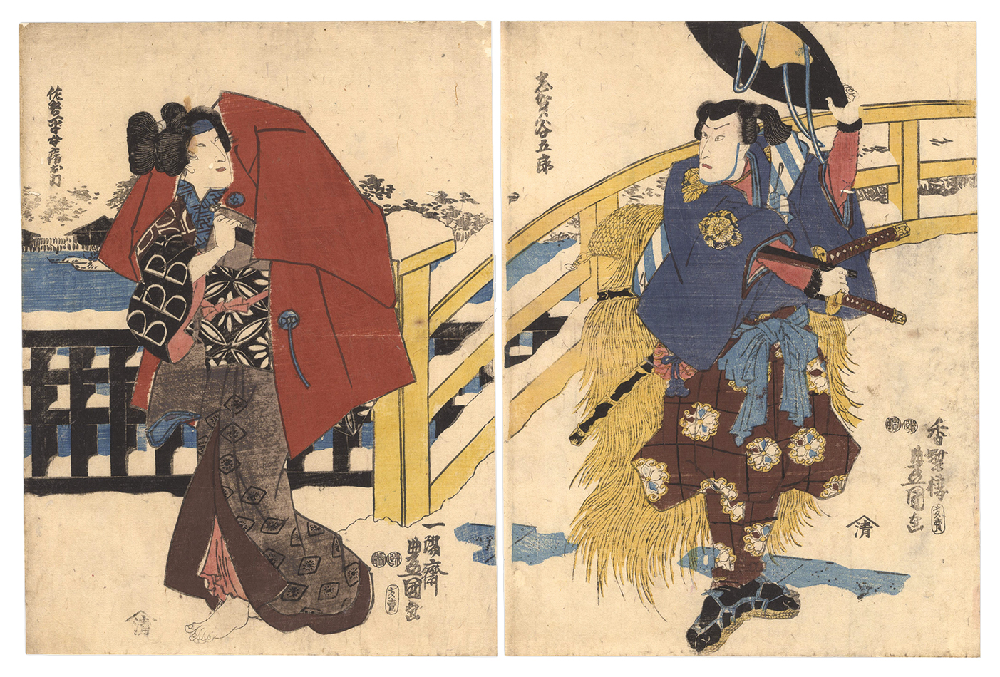 Toyokuni III “Kabuki Play: Go Taiheiki Date no Masugata”／
