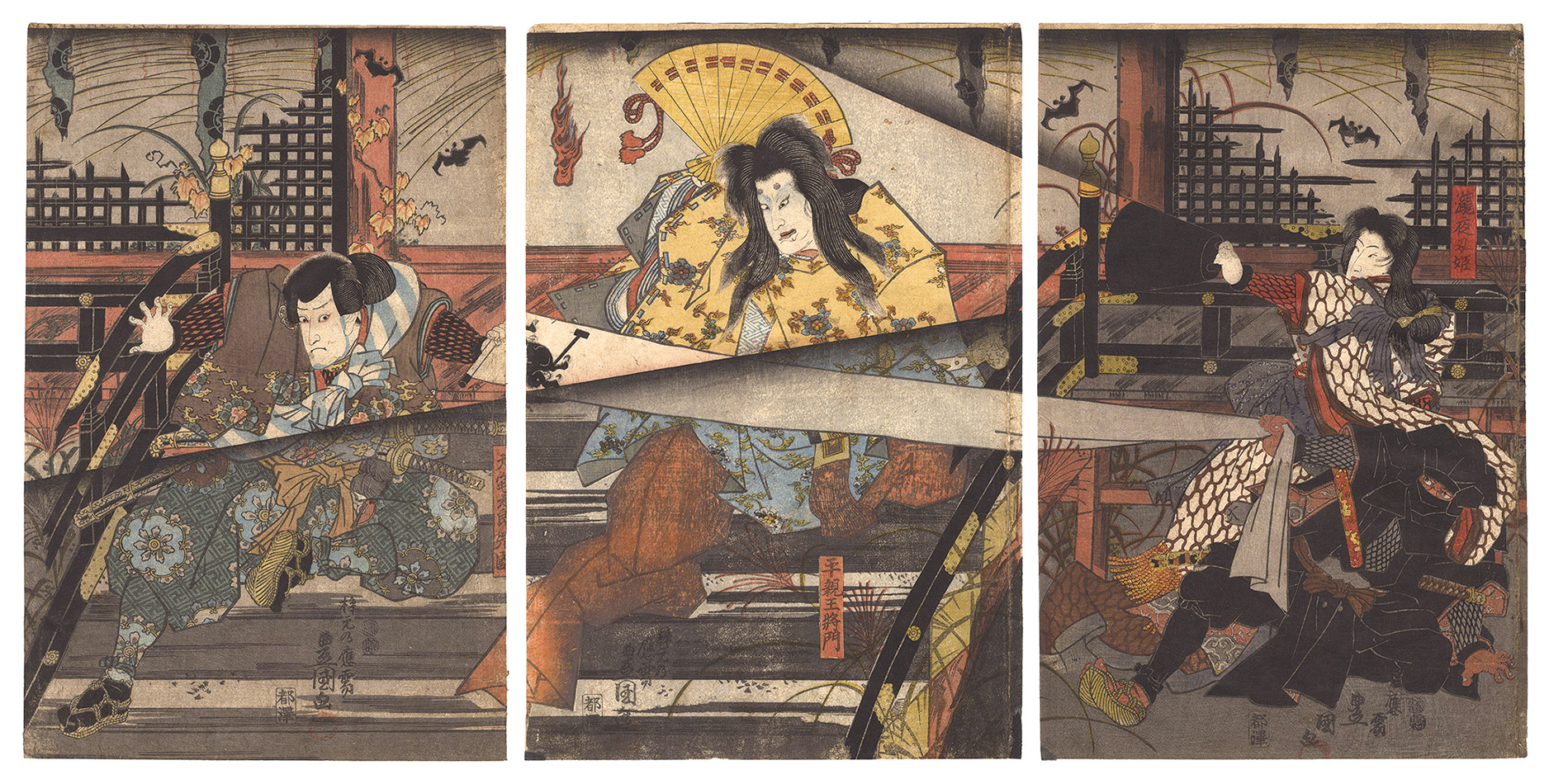 Toyokuni III “Scene from a Kabuki Play”／