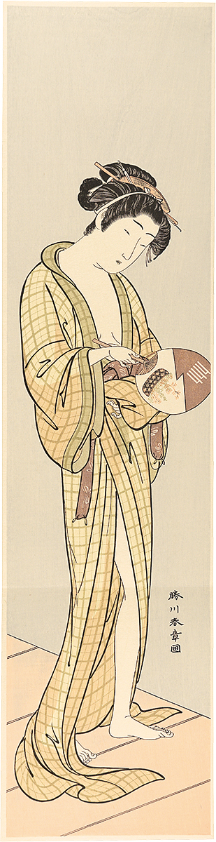 Shunsho “Woman Standing on the Veranda【Reproduction】 ”／