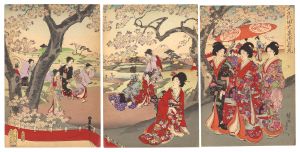 Chikanobu/Chiyoda Inner Palace / Cherry-blossom Viewing[千代田大奥御花見]