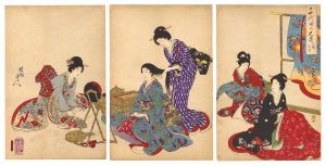 Chikanobu/Chiyoda Inner Palace / Hairstyling[千代田の大奥　お櫛あげ]