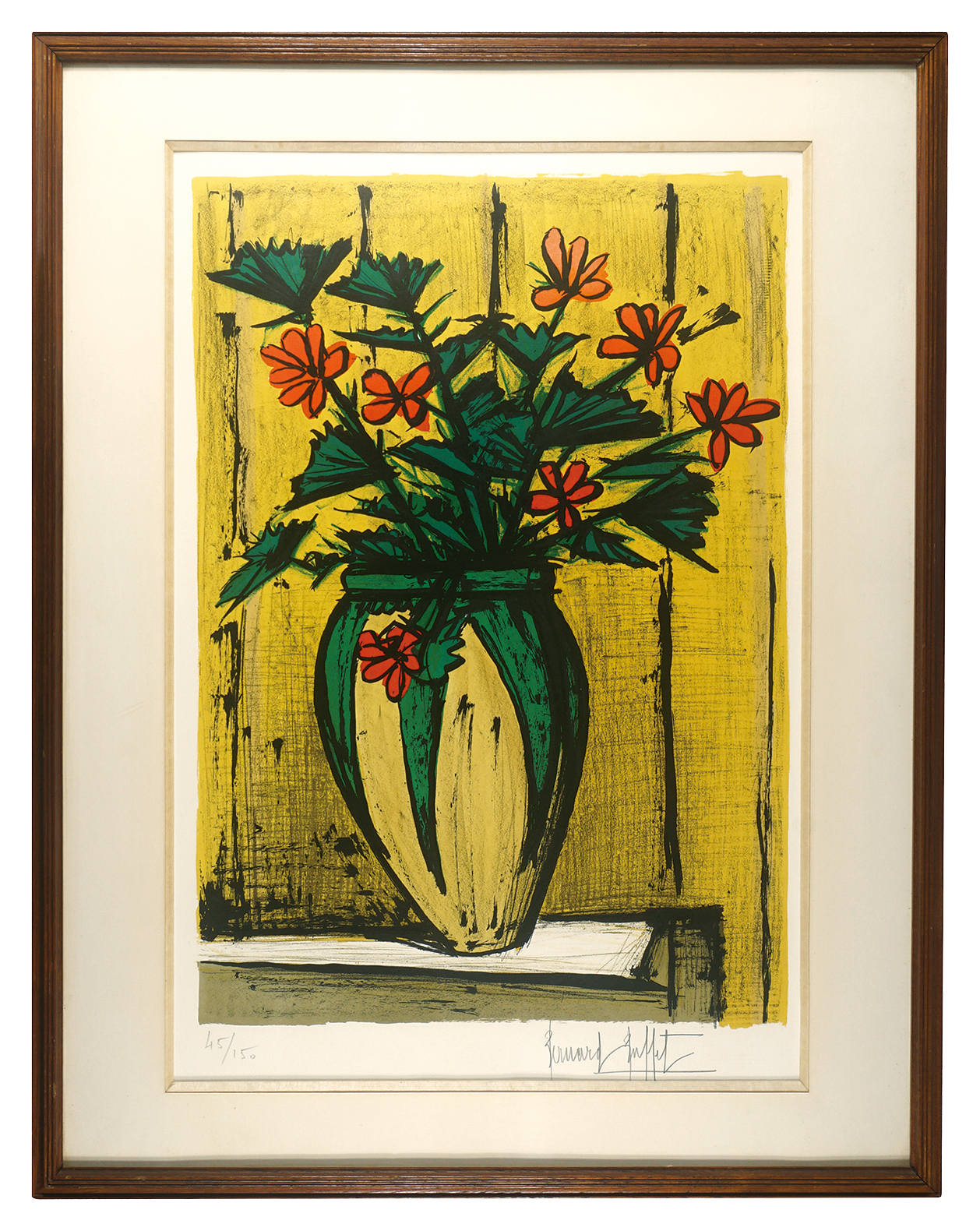 Bernard Buffet “Fleurs dans une potich”／