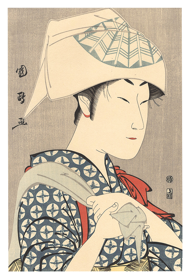 Kunimasa “Nakamura Noshio II as a White Fox Disguised as Kuzunoha 【Reproduction】”／