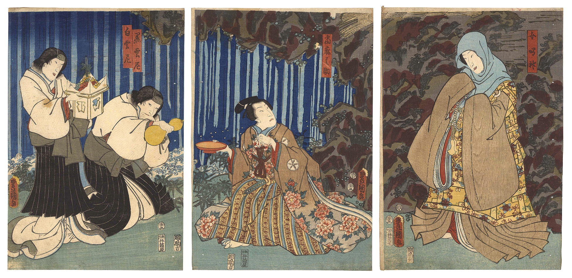 豊国三代｢雲艶女鳴神｣／