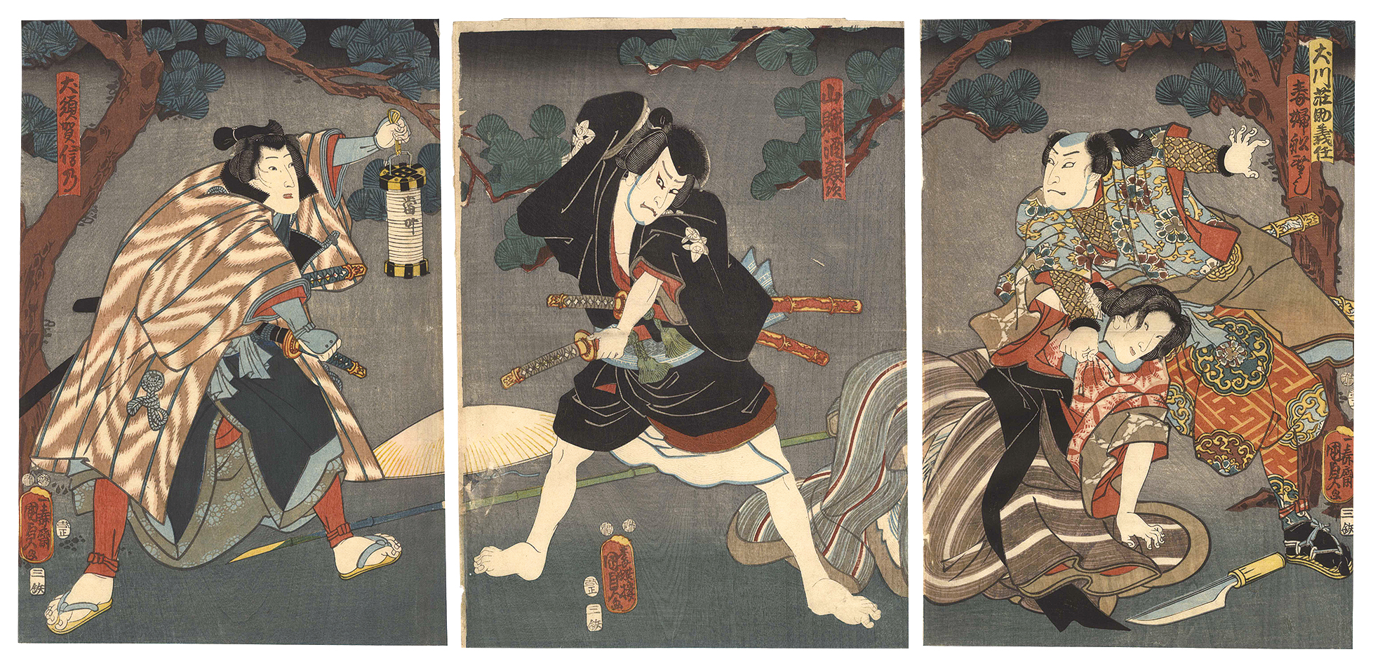 Kunisada II “Kabuki Play: Satomi Hakkenden”／