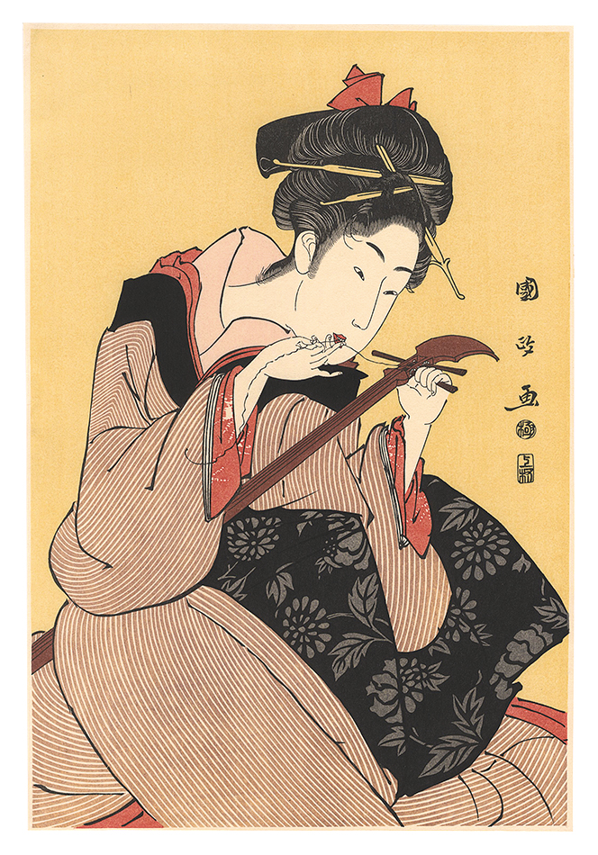 Kunimasa “Replacing the Shamisen String【Reproduction】”／