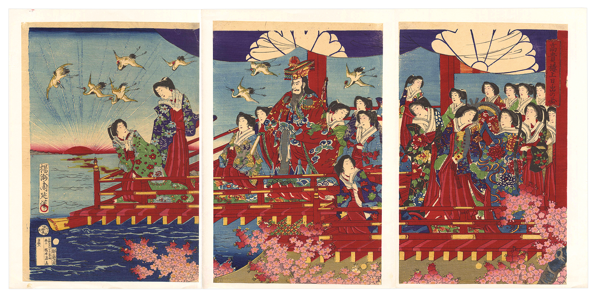 Chikanobu “Nobility Watching the Sunrise”／