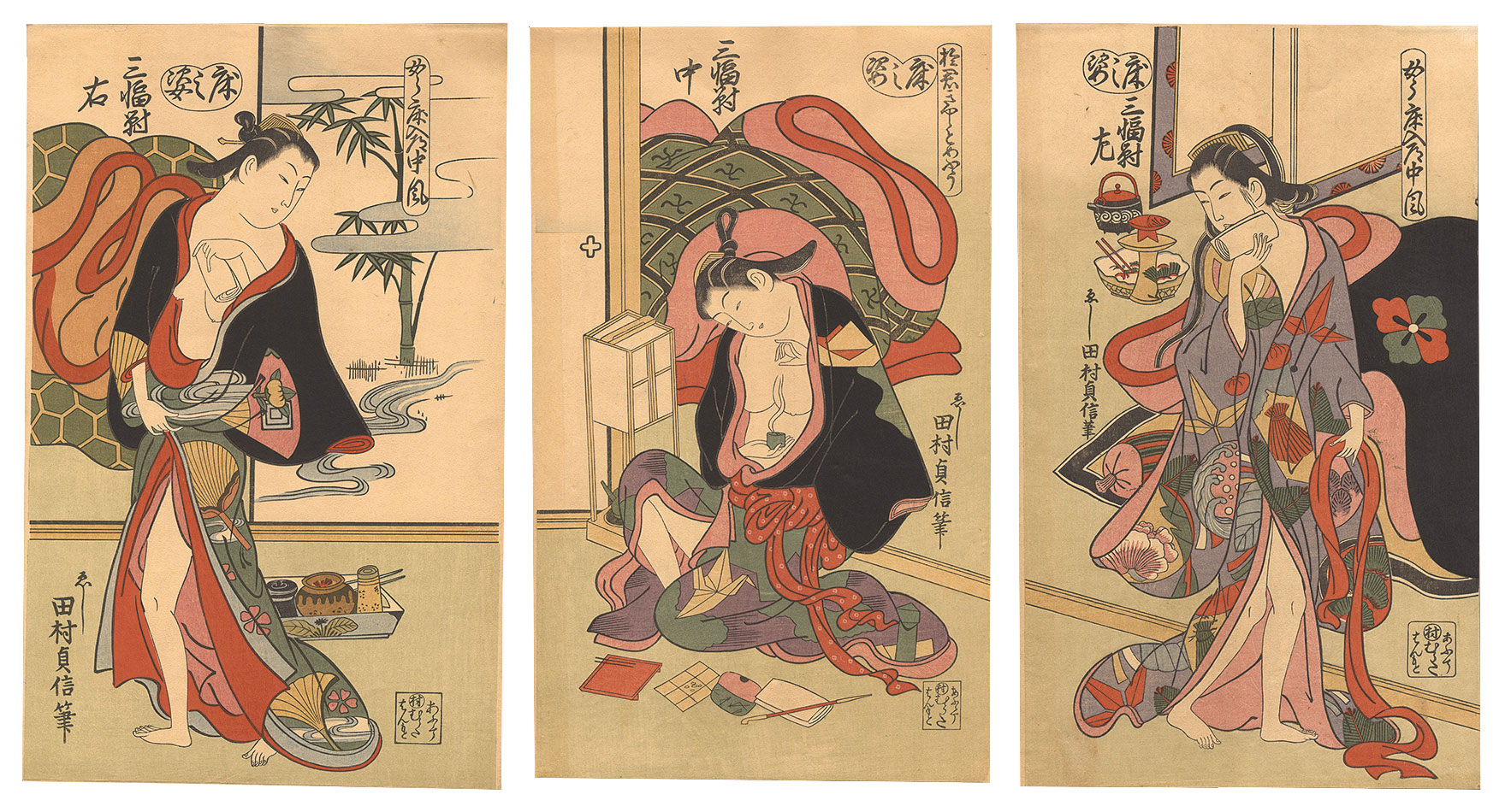 Tamura Sadanobu “Three Beauties【Reproduction】”／