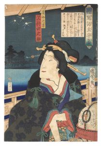 Kunichika/Fine Figures and Words, Great Peace and Happiness / Wife of Shimizu[優写語太平喜　清水之妻]