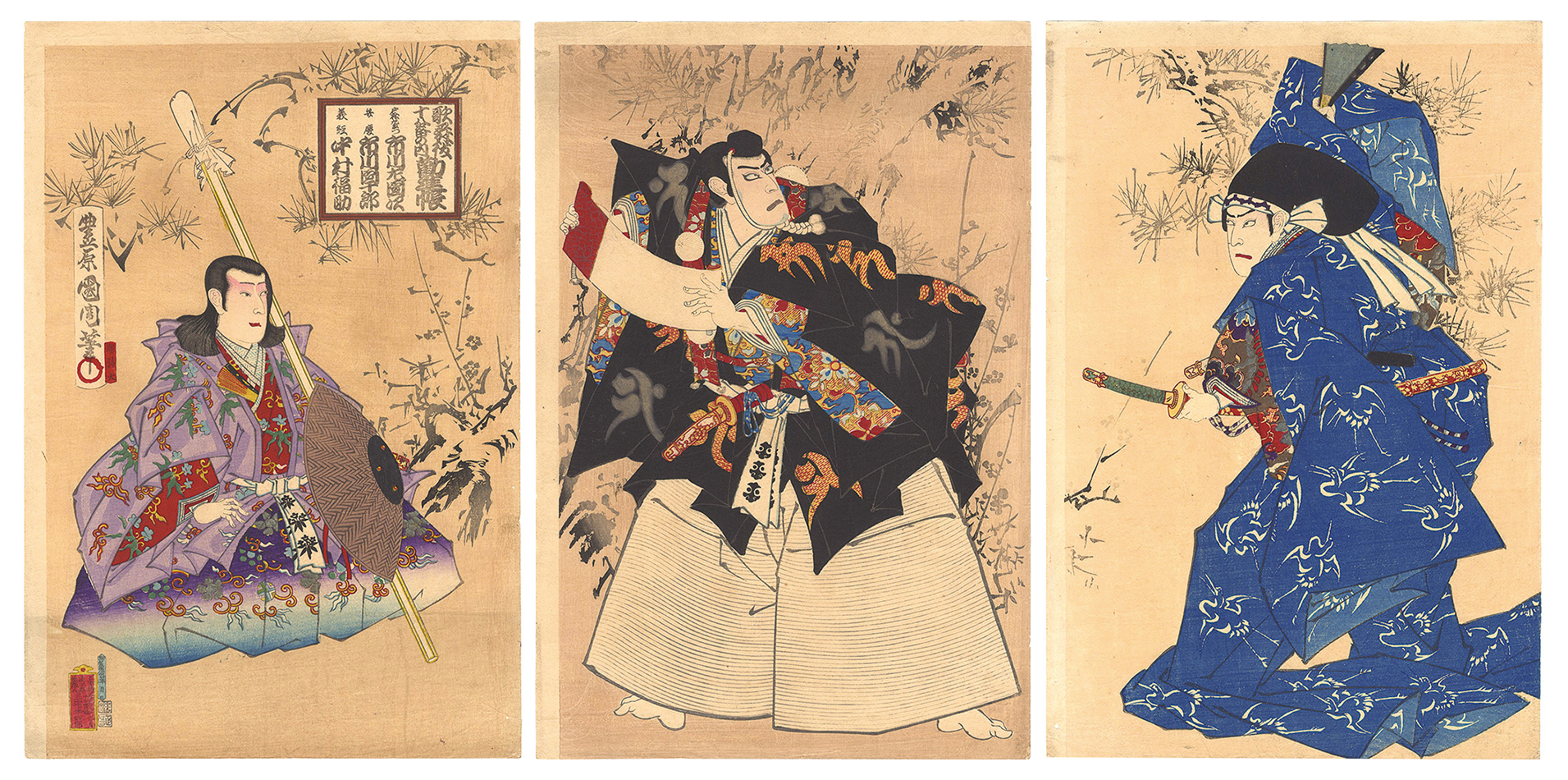 Kunichika “Eighteen Famous Kabuki Plays / Kanjincho”／