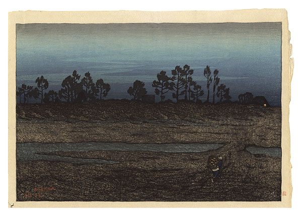 Ito Shinsui “Evening at Tamagawa Riverbed”／