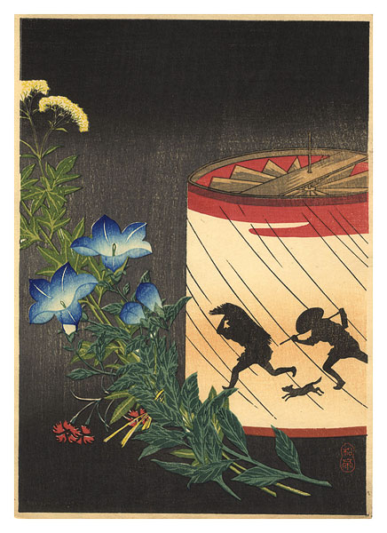 Takahashi Shotei (Hiroaki) “Revolving Lantern and Bellflowers”／