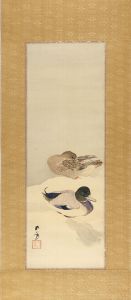 Mallard Ducks on Snowy Bank / Hashiguchi Goyo